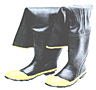 Black Rubber Hip Wader, Steel Safety Toe